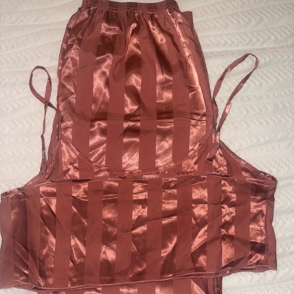 Dusty Rose Striped Pajama set